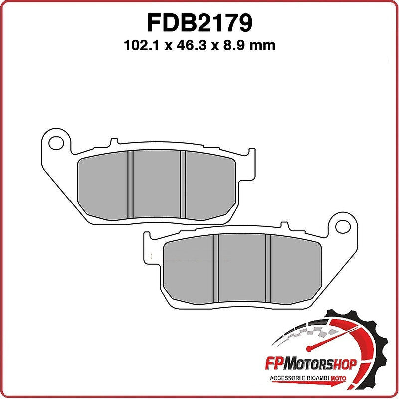 PASTIGLIE FRENO PER MOTO FDB2179ST HARLEY DAVIDSON XL R SPORTSTER 883 05>13
