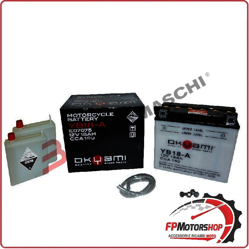 BATTERIA PER MOTO OKYAMI OB18-A YB18-A 12V 18AH 180X90X162MM
