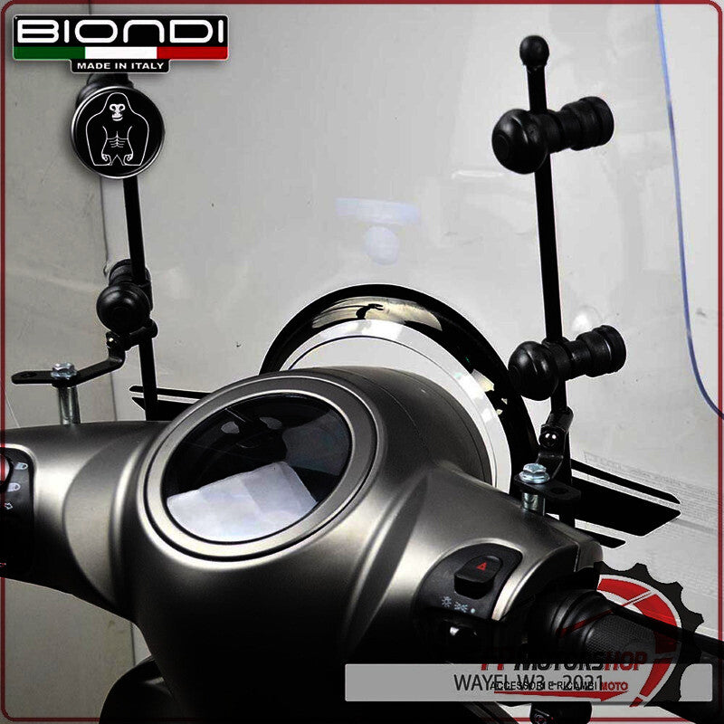 KIT ATTACCHI PARABREZZA SCOOTER PER WAYEL W3 21> BIONDI 8500485