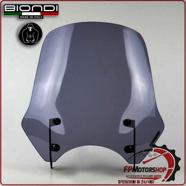 CUPOLINO PARABREZZA MOTO PER ROYAL ENFIELD HNTR 350 2023> FUME' BIONDI
