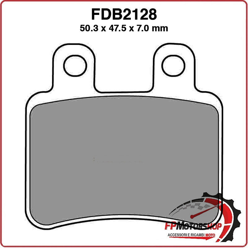 PASTIGLIE FRENI PER SCOOTER FDB2128EF PEUGEOT ELYSTAR 125/150 06>07 SHERCO
