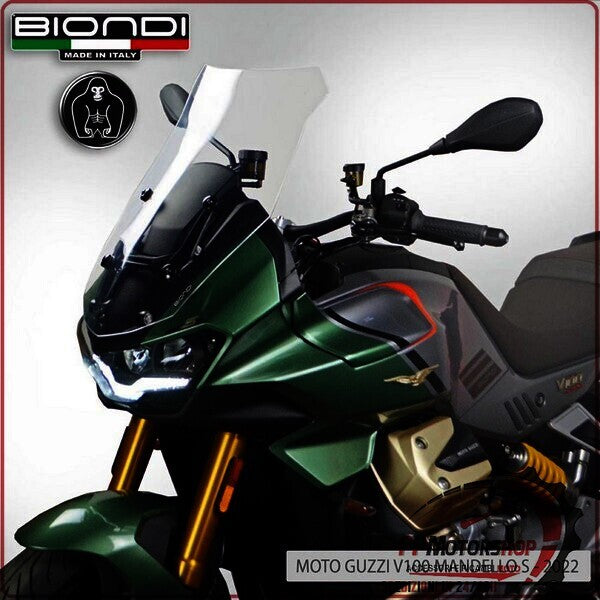 CUPOLINO PARABREZZA PER MOTO GUZZI V100 2022> TRASPARENTE MAXI TOURING BIONDI