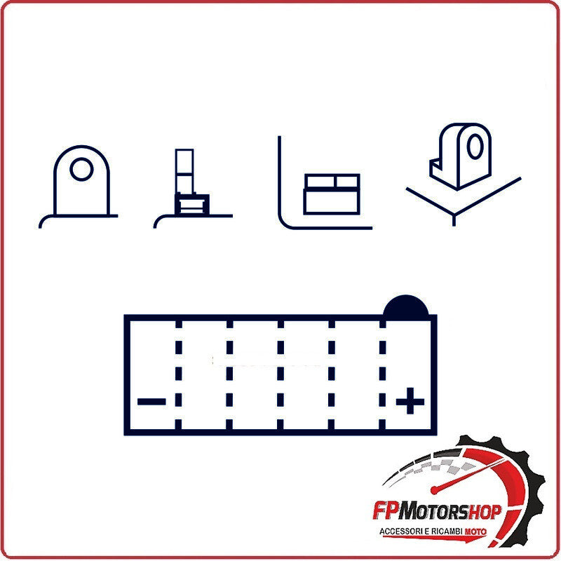BATTERIA PER MOTO MARELLI MOB7C-A-SM YB7C-A 12V 8Ah YAMAHA TW 125 200