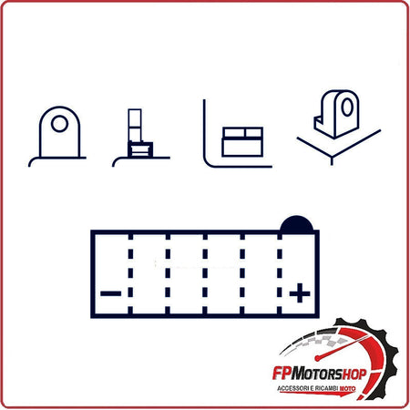 BATTERIA PER MOTO MARELLI MOB7C-A-SM YB7C-A 12V 8Ah YAMAHA TW 125 200