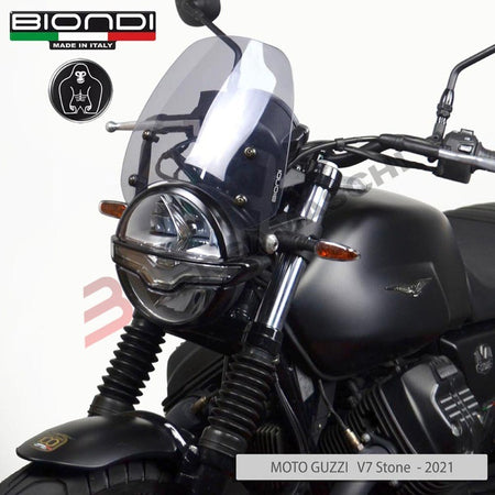 CUPOLINO PARABREZZA PER MOTO GUZZI V7 III 17 20 V9 BOBBER FUME' CHIARO BIONDI