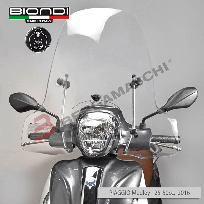 KIT PARABREZZA+ATTACCHI PER PIAGGIO MEDLEY 125/150 16-20 BIONDI