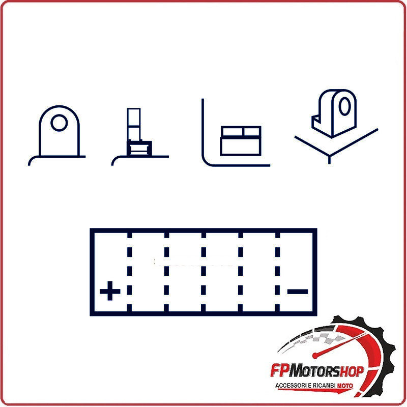 BATTERIA MARELLI MOTX9A-BS YTX9A-BS SENZA MANUTENZIONE PER MOTO SCOOTER GILERA