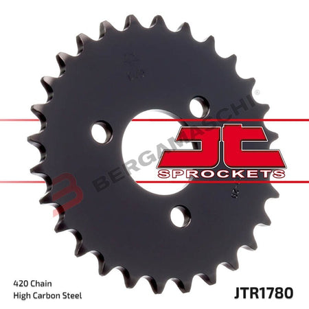 CORONA PER TRASMISSIONE MOTO JT 1780 Z28 JTR1780.28 28 DENTI ACCIAIO PASSO 420