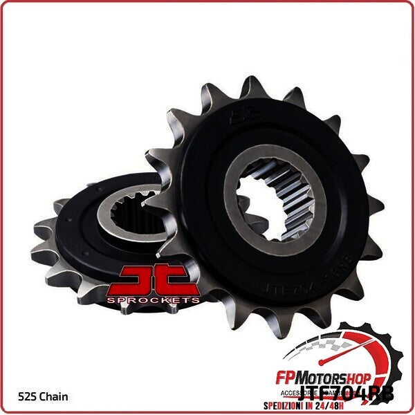 PIGNONE TRASMISSIONE PER MOTO JT 704 Z17 RB AMMORTIZZATO JTF704.17RB 17 DENTI