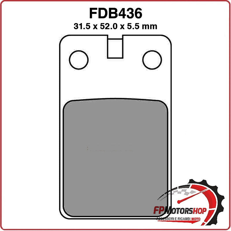 PASTIGLIE FRENI PER MOTO FDB436P FANTIC TRIAL 50/125 86>87 MALAGUTI F12 PHANTOM