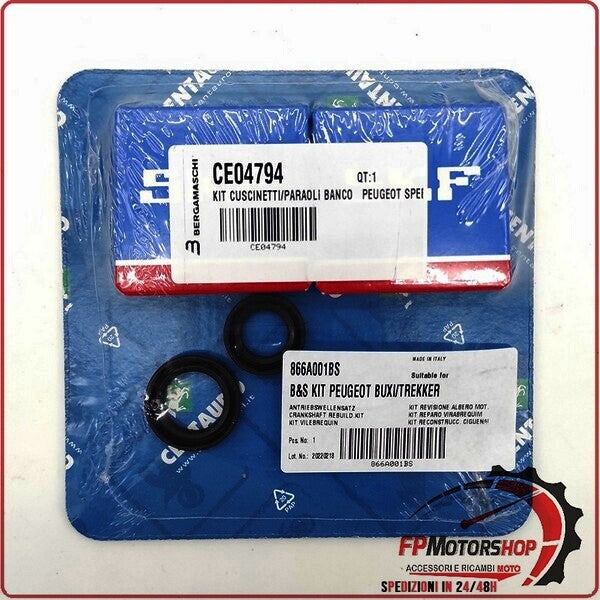 KIT CUSCINETTI PARAOLI BANCO PER PEUGEOT SPEEDAKE VIVACITY BUXY CENTAURO