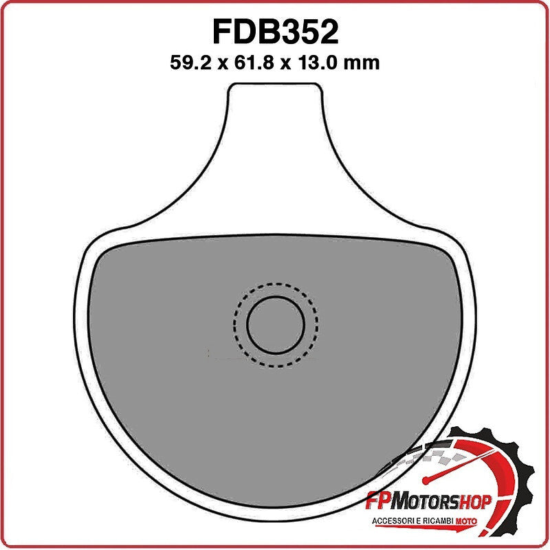 PASTIGLIE FRENI PER MOTO FDB352P HARLEY DAVIDSON XLH SPORTSTER 883 92>93 FLHT