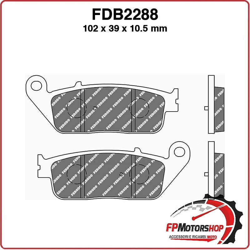 PASTIGLIE PASTICCHE FRENO FERODO SCOOTER FDB2288EF PER KYMCO XCITING 400 500
