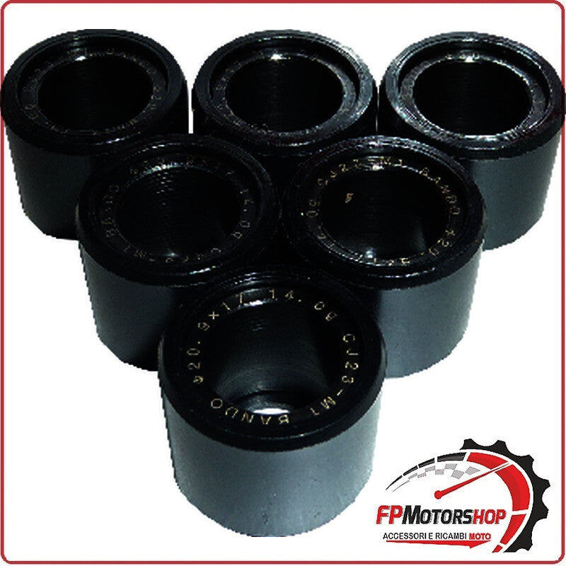 KIT 6 RULLI MASSETTE VARIATORE 23X18 17,5G PER PEOPLE S 300 X-CITING X-TOWN