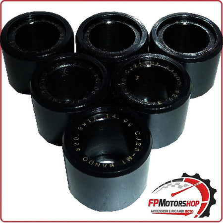 KIT 6 RULLI MASSETTE VARIATORE 23X18 17,5G PER PEOPLE S 300 X-CITING X-TOWN