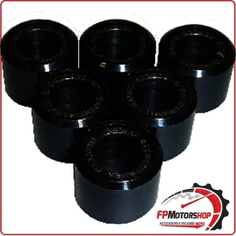 KIT 6 RULLI MASSETTE VARIATORE PER SCOOTER 16x13 4,1G PEUGEOT/HONDA/KYMCO/SYM