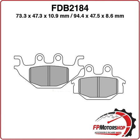 PASTIGLIE PASTICCHE FRENO FERODO MOTO FDB2184P PER KYMCO MXU SYM CITYMAX 300