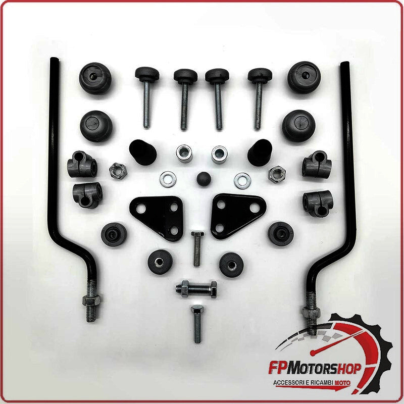 KIT ATTACCHI PARABREZZA SCOOTER PER YAMAHA CTS 50 BIONDI 8500943 MBK 91> SORRISO