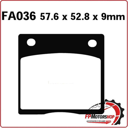 PASTIGLIE PASTICCHE FRENI PER MOTO SUZUKI GSX750 KATANA 84> EBC FA036 ORGANICA