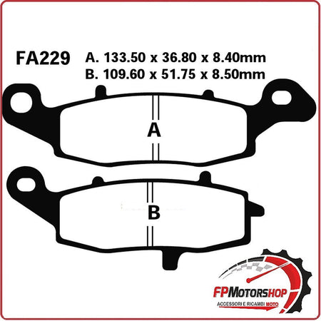 PASTIGLIE PASTICCHE FRENO FRENI SUZUKI SV 650 ANT. SX EBC FA229 PER MOTO