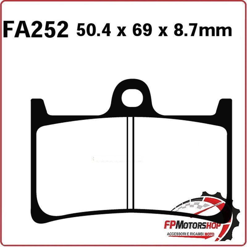 PASTIGLIE PASTICCHE FRENO PER MOTO YAMAHA MT-07 09 14>22 TMAX 530 15>18 FA252HH