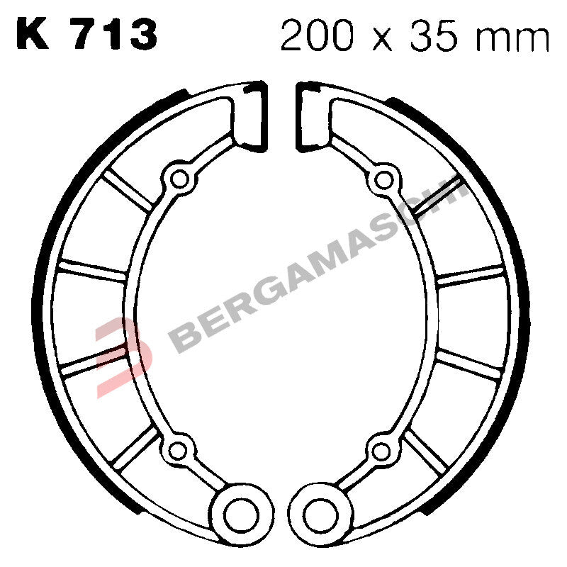 GANASCE FRENO PER MOTO Z900 EBC K713 KAWASAKI Z 900 74>