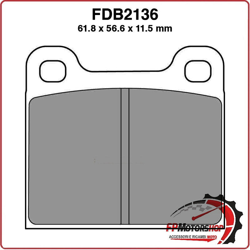 PASTIGLIE FRENO PER MOTO FDB2136SG LYN GRAN TOURING 700 98>00 RAVE SPECIAL 0