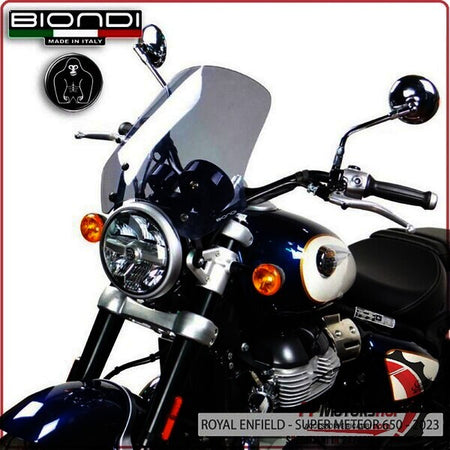 CUPOLINO PARABREZZA MOTO PER ROYAL ENFIELD METEOR 350 2021> TOURING FUME CHIARO