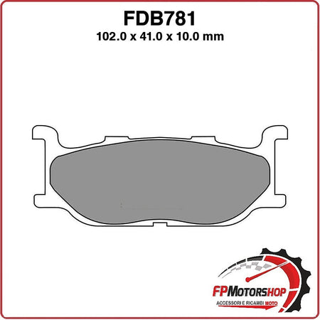 PASTIGLIE FRENI PER MOTO FDB781P YAMAHA YP MAJESTY 400 04>08 XV VIRAGO 750 94>97