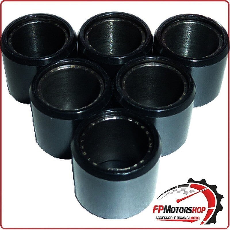 KIT 6 RULLI MASSETTE VARIATORE PER BEVERLY 125 01>03 LIBERTY 19X17 8,5G BANDO