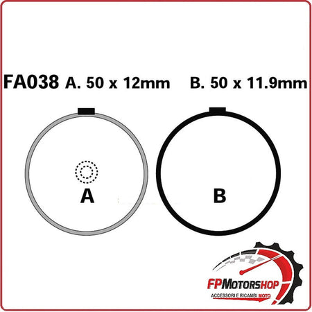 PASTIGLIE PASTICCHE FRENI PER MOTO SUZUKI GS550/1000 77>80 EBC FA038 ORGANICA