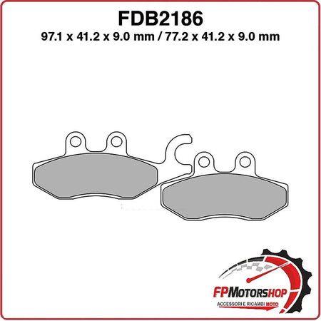 PASTIGLIE FRENI PER SCOOTER FDB2186AG PIAGGIO X10 125/350/500 4T 4V IE 13 X EVO
