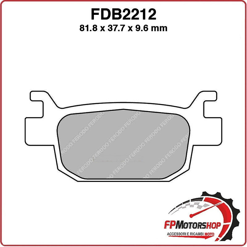 PASTIGLIE FRENO PER SCOOTER FDB2212ST BENELLI BN 302 15>18 HONDA SH 125I/150I