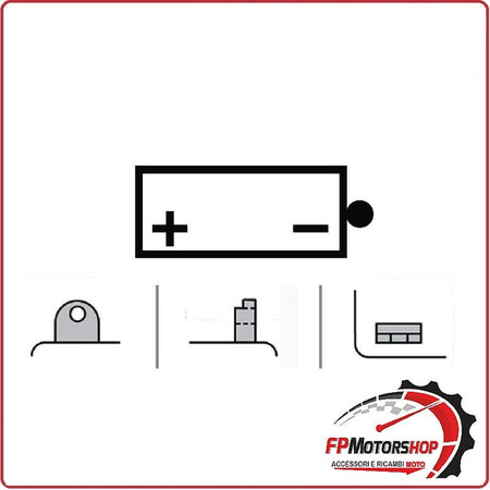 BATTERIA PER MOTO YUASA 12N5,5-4B 12N5.5-4B 12V 6AH 138X61X131MM CCA55