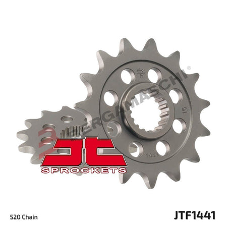 PIGNONE TRASMISSIONE PER MOTO JT 1441 Z15 JTF1441.15 15 DENTI ACCIAIO PASSO 520
