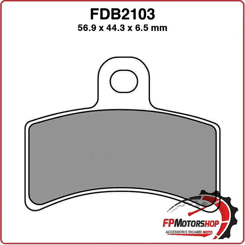 PASTIGLIE PASTICCHE FRENI PER MOTO FDB2103P GAS TXT 125/200/250/280/320 01>03