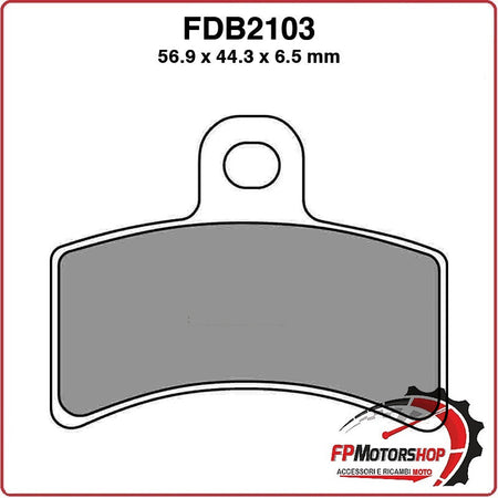 PASTIGLIE PASTICCHE FRENI PER MOTO FDB2103P GAS TXT 125/200/250/280/320 01>03