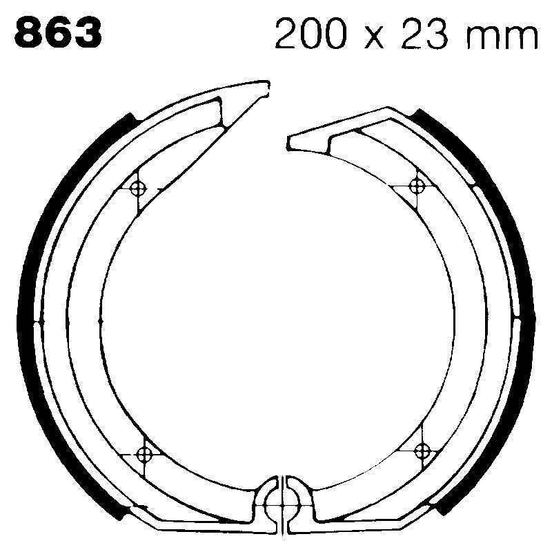 GANASCE FRENO PER MOTO BMW K 75/75 S EBC 863 75/75S 84>08