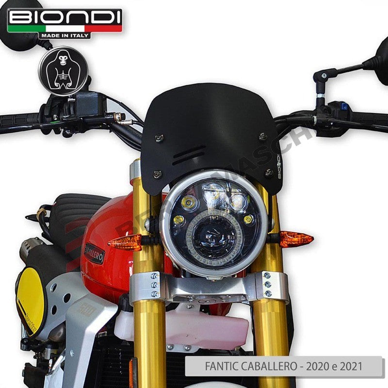 CUPOLINO PARABREZZA PER MOTO FANTIC CABALLERO 125 250 500 CAFFE BLACK BIONDI 