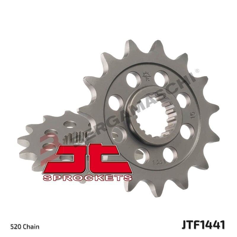 PIGNONE TRASMISSIONE PER MOTO JT 1441 Z15 JTF1441.15 15 DENTI ACCIAIO PASSO 520