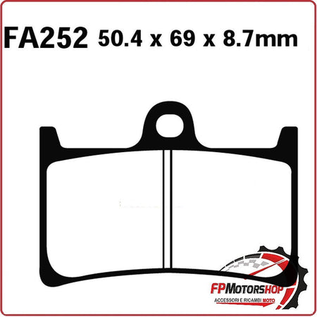 PASTIGLIE PASTICCHE FRENO PER MOTO YAMAHA MT-07 09 14>22 TMAX 530 15>18 FA252HH