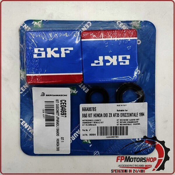 KIT CUSCINETTI PARAOLI BANDO PER HONDA DIO ZX 50 ORIZZONTALE CENTAURO 666A007BS