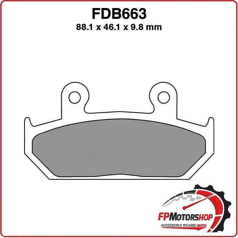 PASTIGLIE FRENI PER MOTO FDB663P CAGIVA ELEFANT 750/900 91>94 HONDA XL 600 V