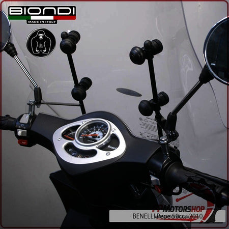 KIT ATTACCHI PARABREZZA SCOOTER PER BENELLI PEPE 50 10> BIONDI 8500548