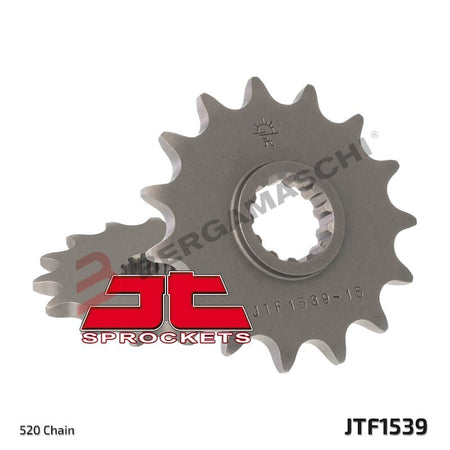 PIGNONE TRASMISSIONE PER MOTO JT 1539 Z14 JTF1539.14 14 DENTI ACCIAIO PASSO 520