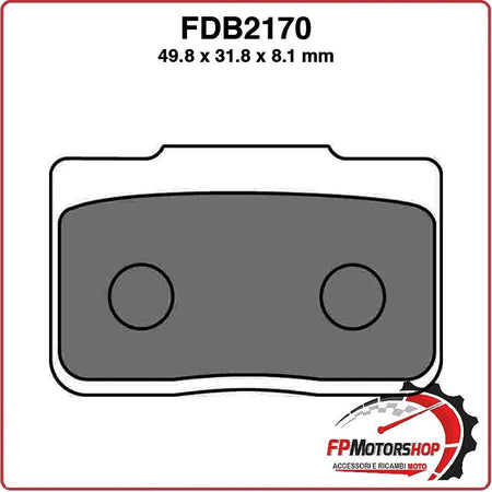 PASTIGLIE PASTICCHE FRENO FERODO MOTO FDB2170P PER BREMBO RACING GP4-4