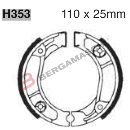 GANASCE FRENO PER MOTO HONDA ANF CG NXR 125 EBC H353 03>11 05 SUZUKI FL 07>10