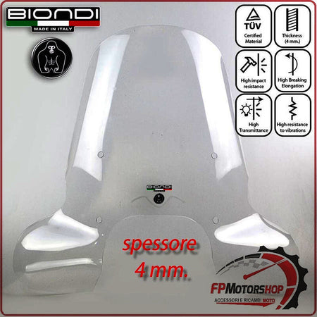 PARABREZZA PER SCOOTER PIAGGIO BEVERLY 300/400 HPE BIONDI 8061298 SPESSORE 4mm