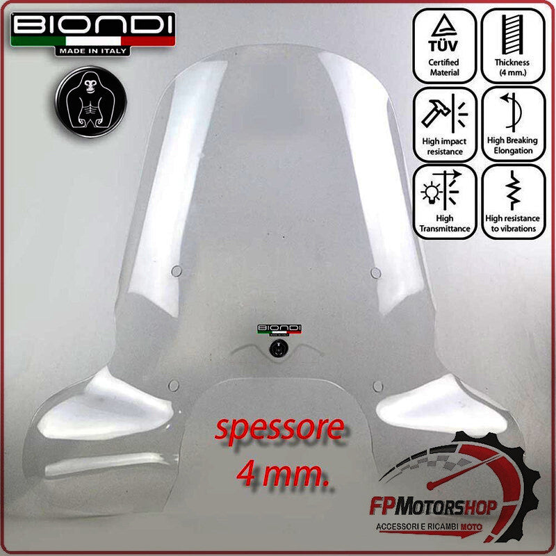 PARABREZZA PER SCOOTER PIAGGIO BEVERLY 300/400 HPE BIONDI 8061298 SPESSORE 4mm