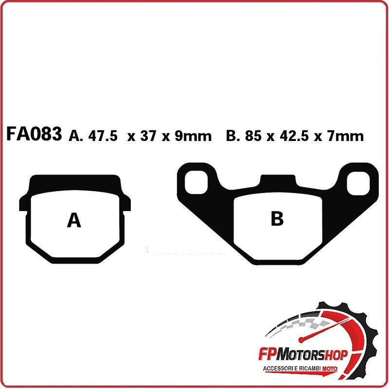 PASTIGLIE PASTICCHE FRENO PER APRILIA DERBI EBC FA083HH RS4 50/125 11> SENDA DRD